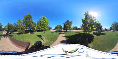 Panorama beach with playground — photo 02